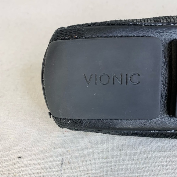 Vionic Sydney Leather Reptile Embossed Black Sparkle Loafers/Flats - Size 8 - Picture 11 of 16
